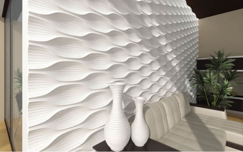 Полиуретановые формы для изготовления гипсовых 3D панелей «Лопасти», 600*600 мм