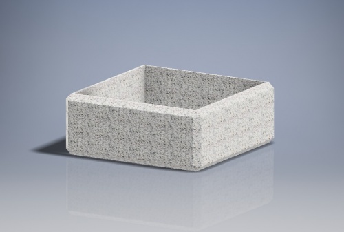 Вазон «Балено 15» бетонный, габариты(см) - 150*150*60, вес - 949 кг