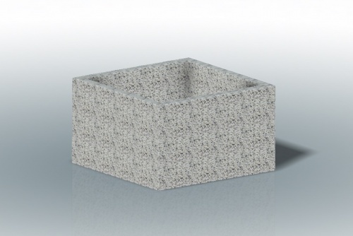 Вазон «Кварента4» бетонный, габариты(см) - 100*100*60, вес - 543 кг