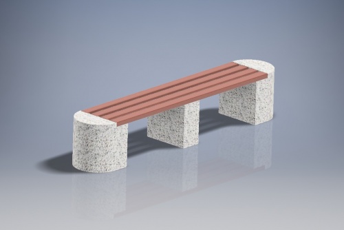 Скамейка «Стела1» бетонная, габариты(см) - 250*45*46, вес - 420 кг