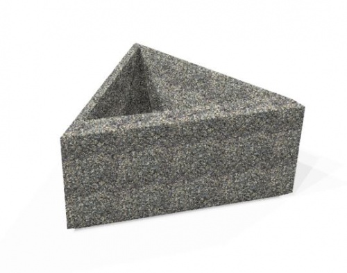 Вазон "Пирамида" бетонный, габариты(см) - 120*120*50, вес - 300 кг