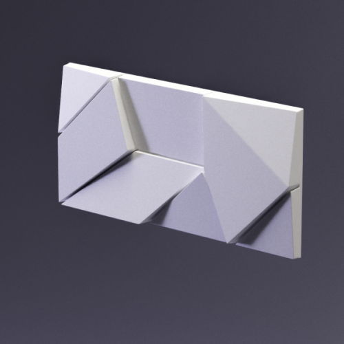 Полиуретановые формы для изготовления гипсовых 3D панелей «Оригами», 259*128 мм