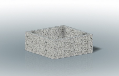 Вазон «Кварента2» бетонный, габариты(см) - 100*100*40, вес - 402 кг