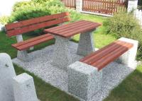 Скамейка «Стол» бетонная, габариты(см) - 200*57*86 , вес - 190 кг