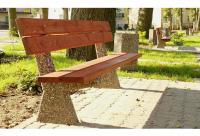 Скамейка «Поло» бетонная, габариты(см) - 200*57*86 , вес - 190 кг