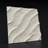 Полиуретановые формы для изготовления гипсовых 3D панелей «Волны диагональные», 500*500 мм