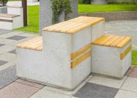 Скамейка «Ларго 55» бетонная, габариты(см) - 80*55*70 , вес - 290 кг