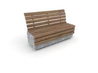 Модульная скамейка "Темп диван 150" бетонная, ДШВ (см) - 150*50*92, вес - 625 кг