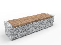 Модульная скамейка "Темп В 180" бетонная, ДШВ (см) - 180*50*45, вес - 670 кг