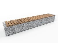 Модульная скамейка "Темп 300" бетонная, ДШВ (см) - 300*50*45, вес - 840 кг