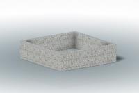 Вазон «Кварента10» бетонный, габариты(см) - 150*150*40, вес - 824 кг