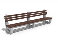 Скамейка бетонная «Луиза двойная», габариты(см)-300*75*90, вес-210 кг