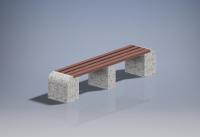 Скамейка «Морис1» бетонная, габариты(см) - 250*45*46, вес - 450 кг