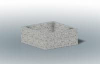 Вазон «Кварента2» бетонный, габариты(см) - 100*100*40, вес - 402 кг