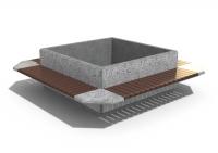 Скамейка бетонная «Флора», габариты(см)-225*225*65, вес-1050 кг