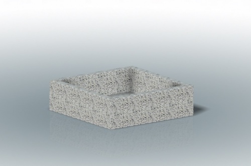 Вазон «Кварента1» бетонный, габариты(см) - 100*100*30, вес - 331 кг