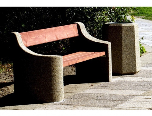Скамейка «Евро 3» бетонная, габариты(см) - 200*57*82 , вес - 270 кг