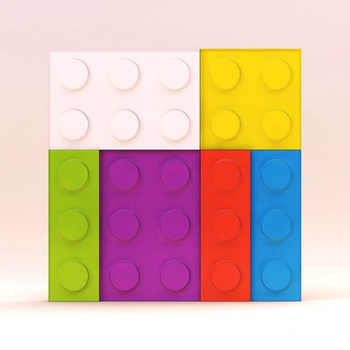 Пластиковые формы для 3D панелей «Лего», 500*500 мм