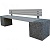 Скамейка «Евро 2 со спинкой» бетонная,  габариты (см) - 200*40*119 , вес - 280 кг