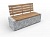 Модульная скамейка "Темп В со спинкой" бетонная, ДШВ (см) - 150*50*92, вес - 565 кг