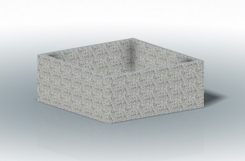 Вазон «Кварента12» бетонный, габариты(см) - 150*150*60, вес - 1068 кг