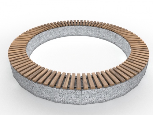 Скамейка «Илиос» бетонная, габариты (см) - 400*400*45, вес -345 кг