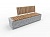 Модульная скамейка "Темп 200 со спинкой" бетонная, ДШВ (см) - 200*50*92, вес - 755 кг